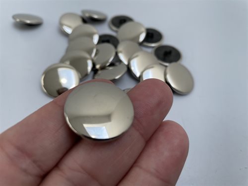 Sølv knap - flot blank, ca 22 mm